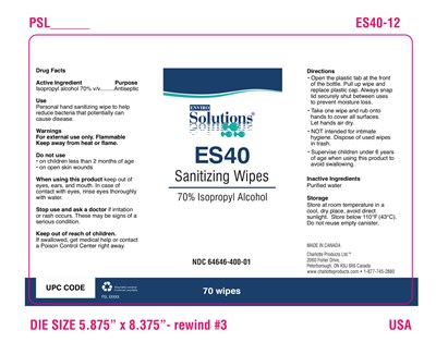 Sanitizing Wipes 70 (Es40 Sanitizing Wipes 70)